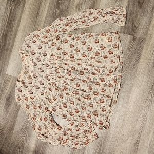 ANTHRO Floreat beaded peasant Sala top sz 4